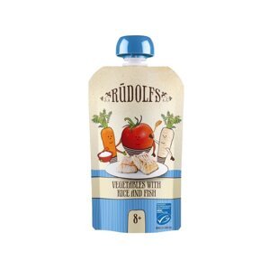Rudolfs BIO vrecko Zelenina, ryža, ryba 110 g od 8 mesiacov
