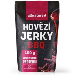 Allnature BEEF BBQ jerky – sušené hovädzie mäso s príchuťou BBQ Obsah: 100g