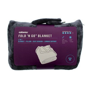 Cabeau Fold'n Go™ 4v1 Cestovná deka z mikrovlákna Farba: Čierna