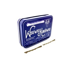Sponka do vlasov profilovaná s guličkami, farba zlatá P-325/325MAT - 5 cm (matné, 20 ks + lesklé, 20 ks)