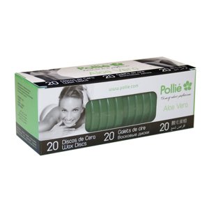 Polié Wax Discs Aloe Vera 04070 - depilačné voskové disky aloe vera, 20 ks