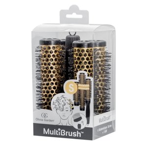 Olivia Garden Multibrush - multifunkčná kefa na vlasy 7773 - One Size Kit S - sada jedna veľkosť - jedna rukoväť, 4x kefa 26 mm