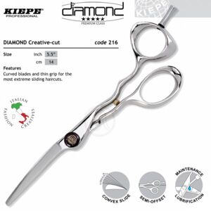 ​Kiepe THREE STARS Diamond Series 216 Designer - profesionálne kadernícke nožnice 216/ 5,5 " Designer