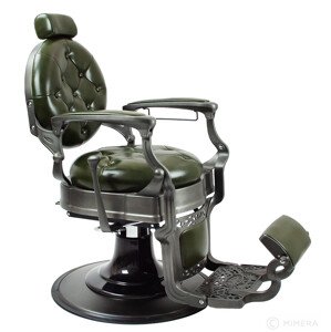 Retro Barber kreslo MONET - lesklé zelené