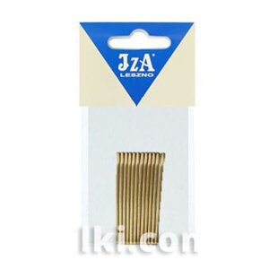 Sponka do vlasov hladká s guličkami, farba zlatá 7 cm, 12 ks