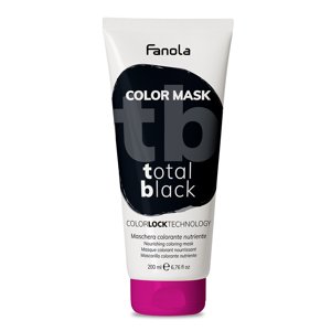 Fanola Color Mask - farebné masky Total Black (čierna), 200 ml