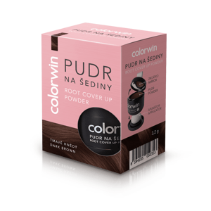 Colorwin Root Cover Up Powder - púder na šedivé vlasy a odrasty, 3,2g Dark Brown - tmavo hnedý