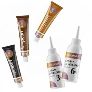 AKCIA: 3x HairPearl Cream Eyelash and Eyebrow Color - krémová farba na obočie, riasy aj bradu, 20 ml a oxidant, 80ml (podľa vlastného výberu)