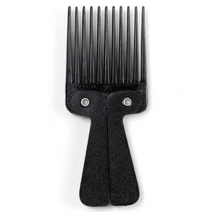 BraveHead Afro Comb Black Hande 7151 - skladací afro hrebeň, čierny