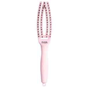 Olivia Garden FingerBrush Pastel Pink - kefy na fúkanie/rozčesávanie vlasov v pastelovo ružovej farbe S - small