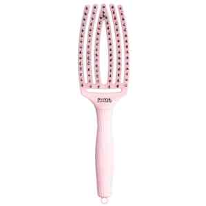 Olivia Garden FingerBrush Pastel Pink - kefy na fúkanie/rozčesávanie vlasov v pastelovo ružovej farbe M - medium