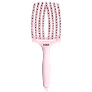 Olivia Garden FingerBrush Pastel Pink - kefy na fúkanie/rozčesávanie vlasov v pastelovo ružovej farbe L - large