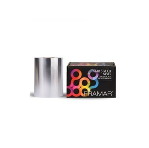 Framar R-LRG-MSIL Large Roll Medium Star Struck Silver - hladký strieborný alobal, 487 m