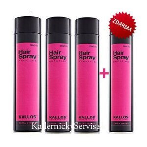AKCIA: 3 + 1 Kallos Prestige Extra Strong HairSpray - extra silne tužiaci lak na vlasy, 750 ml