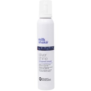 MilkShake Silver Shine Whipped Cream - fialová výživná pena pre blond vlasy, 200 ml