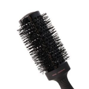 Eurostil Thermal Ionic Rubber Brush Black - čierna ion-keramická kefa s gumovou rukoväťou 07523 - 45 mm