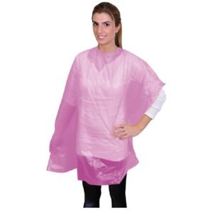 Eurostil Disposable Capes - jednorázové pláštenky, 50ks, 105x100cm 02456/70 - pink - ružová