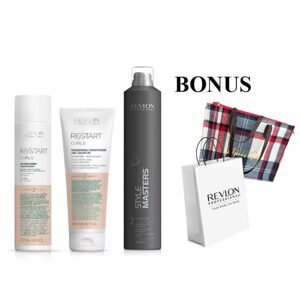 BALÍČEK: Revlon Re/Start CURLS Set + papierová taška Revlon + Taška Apres SKI 29 x 37 x 10.5 cm (farba taška podľa dostupnosti hnedá/červená)