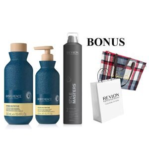 BALÍČEK: Revlon Eksperience HYDRO NUTRITIVE Set + Papierová taška Revlon + taška Apres Ski (29x37x10.5 cm) farba podľa skladových zásob.