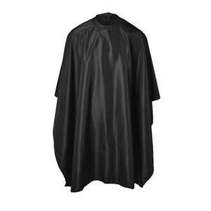 BraveHead Cutting Cape w./ Silicone Neck - pláštenka na strihanie so silikónovým límcom, na cvočky 5537 - biela pláštenka s čiernymi pružkami