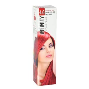 Elyseé Infinity Hair Color Mousse - farebné penové tužidlá, 75 ml 4.6 Crimson Red - červená