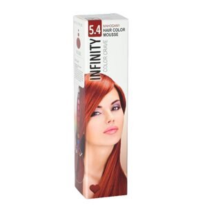 Elyseé Infinity Hair Color Mousse - farebné penové tužidlá, 75 ml 5.4 Mahogany - mahagón