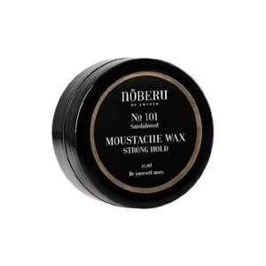 Noberu of Sweden No 101 Sandalwood Moustache Wax Strong Hold - silno fixačný vosk na fúzy, 25 ml