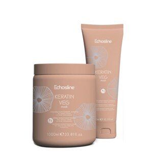 Echosline Keratin VEG Mask - maska pre farbené a chemicky ošetrované vlasy, 300 ml
