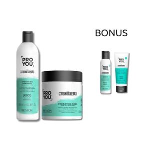 AKCIA: Revlon Pro You The Moisturizer - pre suché vlasy - šampón, 350 ml a maska, 500 ml +The Moisturizer - pre suché vlasy - šampon, 85 ml a maska, 60 ml