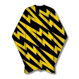 Marmara Barber Capes - pláštenky na strihanie - vzorované, na háčik CSP-YT-YELLOW THUNDER - žlto čierna s bleskami