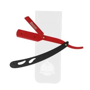 Eurostil Blessed 09171/60 Red Metal Shaving Razor - červená kovová britva na vymeniteľné žiletky, polovičná čepeľ,