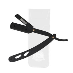 Eurostil Blessed 09171/50 Black Metal Shaving Razor - čierna kovová britva na vymeniteľné žiletky, polovičná čepeľ,
