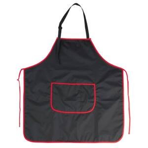 Sibel Cindy Apron Black - kadernícka zástera čierna s červenými prvkami