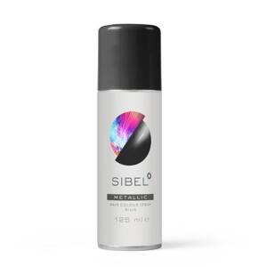 Sibel 1 Day Hair Color Spray - 1 dňové spreje - pastelové, glitrové, farebné, 125 ml METALLIC BLACK - metalický čierny