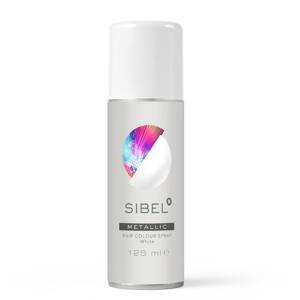Sibel 1 Day Hair Color Spray - 1 dňové spreje - pastelové, glitrové, farebné, 125 ml METALLIC WHITE - metalická biela