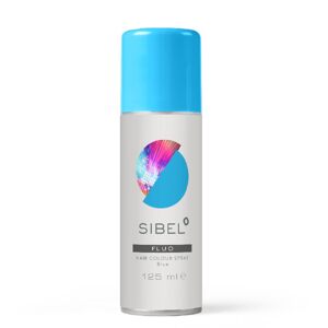 Sibel 1 Day Hair Color Spray - 1 dňové spreje - pastelové, glitrové, farebné, 125 ml FLUO BLUE - "svietivý" modrý