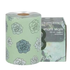 Framar R-EMB Embossed Medium - alobal s textúrou, 100,58 metrov R-EMB-MPLM Plant Mom - zelený so vzorom ruže skalnej