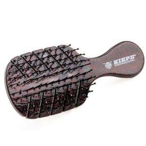 Kiepe Hair Detangler MINI-BRUSH - čierne trblietavé mini kefy Čierna s červenými trblietkami (140208.2)