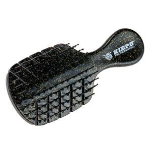 Kiepe Hair Detangler MINI-BRUSH - čierne trblietavé mini kefy Čierna so zlatými trblietkami (140208.1)