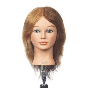 Sibel Selina Training Head (Human Natural Hair) - cvičná hlava - 4 druhy ľudských vlasov