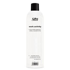 Shot Work Activity Special Hair Spray for Thin Hair + Keratin - lak na vlasy na farbené vlasy s keratínom, 490 ml