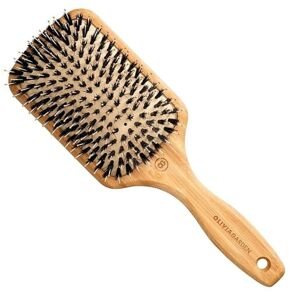 Olivia Garden Bamboo Touch Detangle Combo - bambusová kefa s diviačimi a nylonovými štetinami L - Large (plochá)