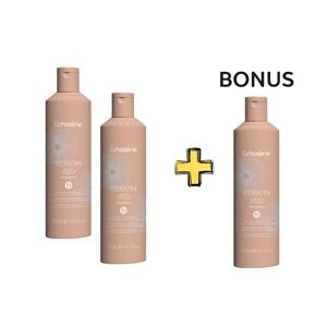 AKCIA: 2+1 Echosline Keratin VEG Shampoo - obnovujúci šampón pre chemicky ošetrované vlasy, 300 ml