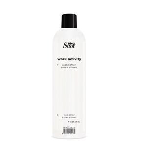 Shot Work Activity Hair Spray EXTRA STRONG + KERATIN - extra silný fixačný sprej s keratínom, 490 ml