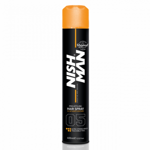 Nishman Hair Styling 05 Ultra Strong Hold Spray - lak na vlasy 400 ml