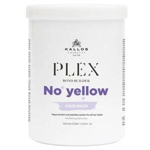 Kallos Plex No Yellow Hair Mask - ošetrujúca maska s potlačením nežiadúcich žltých odleskov 1000 ml