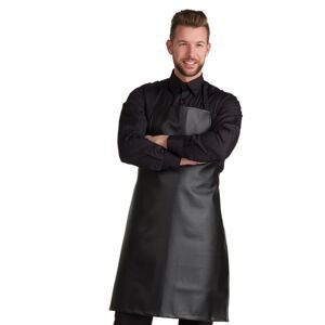 Eurostil (06350 - 31803151) Leatherette Black Apron - čierna jednoduchá koženková zástera