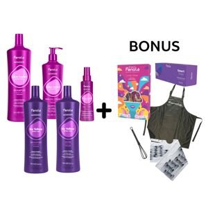 AKCIA FA001: Fanola Wonder No Yellow a Color Locker + Celebration Kit + zástera Fanola + metlička na miešanie farby + smart strips 10x30,100ks + jednorázové pláštenky