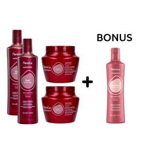 AKCIA FA036: Fanola Wonder Curl - vlnité a kučeravé vlasy - 2x šampón, 350 ml a 2x maska, 500 ml + Wonder Volume - objemový šampón, 350 ml