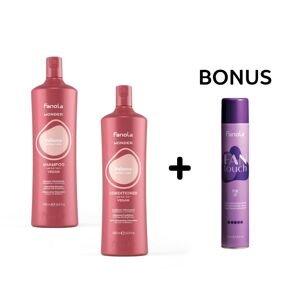 AKCIA FA039: Fanola Wonder Volume - objem pre jemné vlasy - šampón, 1000 ml a kondicionér, 1000 ml + FIX IT - lak na vlasy, 500 ml